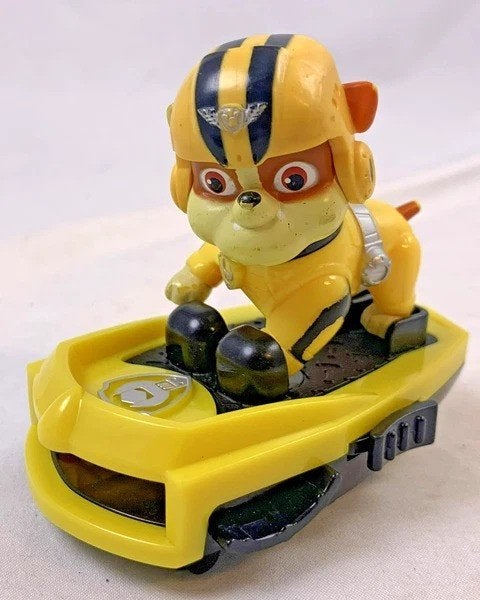 PAW Patrol Air Rescue Rubble figuur en voertuig Spin Master, Kinderen en Baby's, Verzenden, Zo goed als nieuw