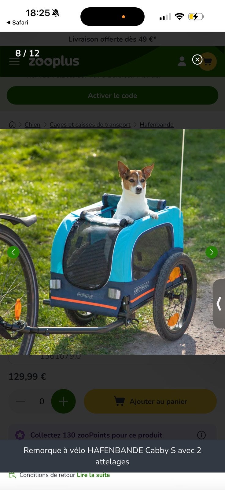 Remorque animaux, Vélos & Vélomoteurs, Enlèvement, Comme neuf