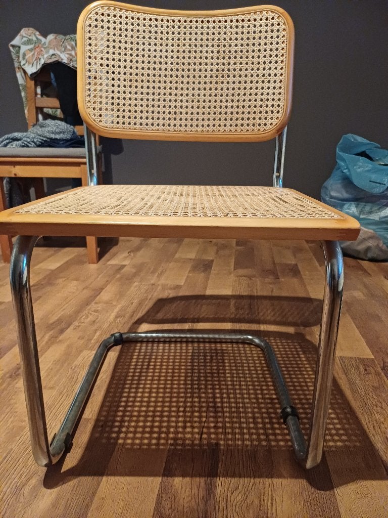 Set 2 Vintage Cesca B32 Stijl Sledestoelen – Webbing Intact, Ophalen
