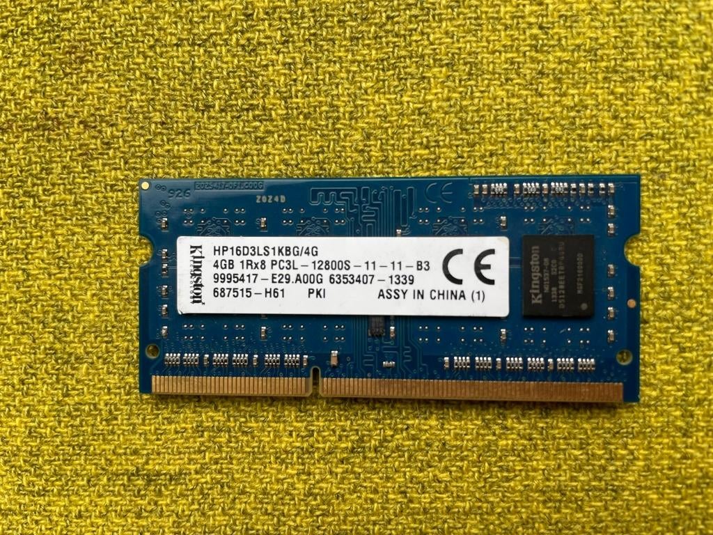 RAM geheugen - Kingston 4GB (PC3-12800) So-Dimm, Computers en Software, RAM geheugen, Verzenden, Refurbished, DDR3, Laptop