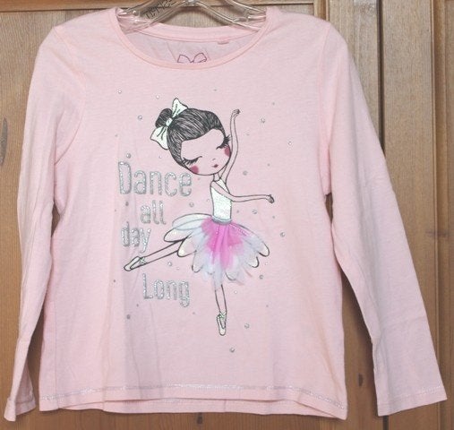Palomino – Roze longsleeve met ballerina – Maat 116, Kinderen en Baby's, Meisje, Ophalen of Verzenden, Shirt of Longsleeve, Palomino
