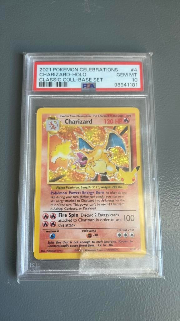 charizard celebrations psa 10, Ophalen, Zo goed als nieuw