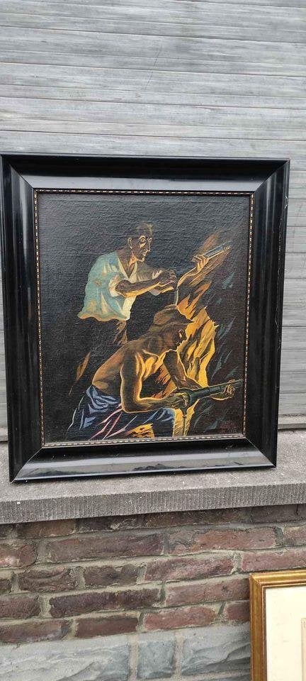 Huile sur toile mineur signe, Enlèvement ou Envoi, Toile
