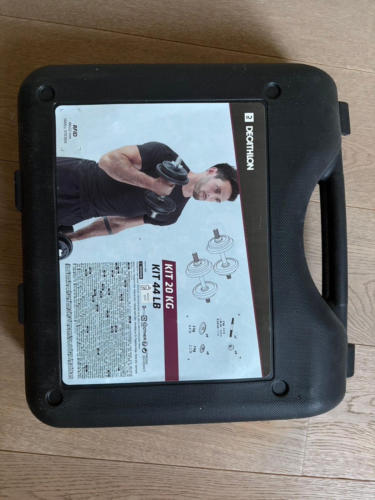Kit d'haltères Decathlon 20 (+4) kg, Sports & Fitness, Enlèvement ou Envoi, Comme neuf, Haltère