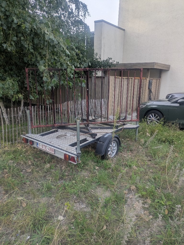 remorque aanhangwagen motor, reclamewagen, Enlèvement