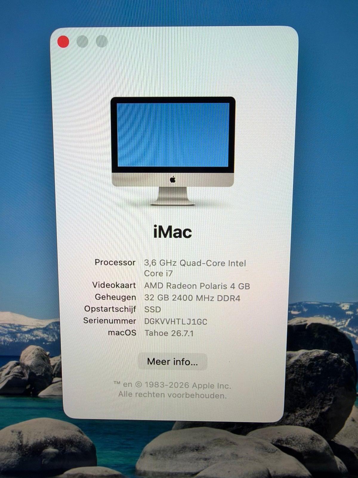Apple iMac 21,5” Retina 4K – i7 – 32GB RAM – 1TB SSD, Computers en Software, Ophalen, 32 GB, SSD, IMac