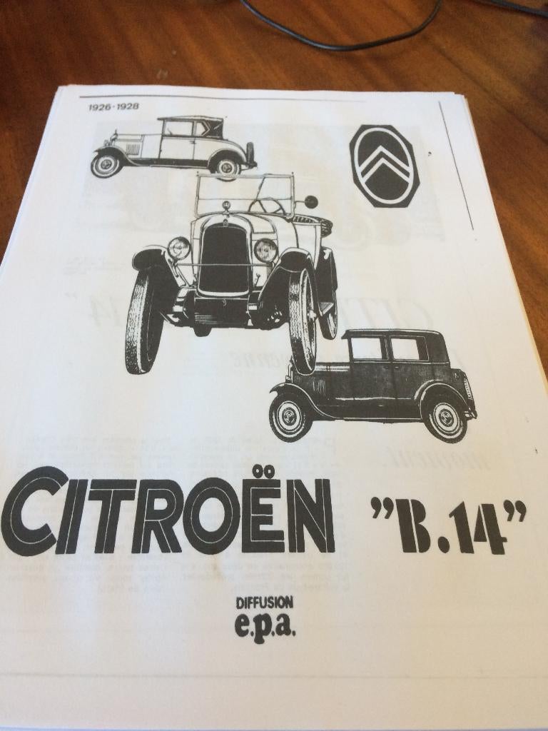 7 catalogues Citroën B14 en PDF, voitures anciennes, Autos : Divers, Modes d'emploi & Notices d'utilisation, Enlèvement ou Envoi