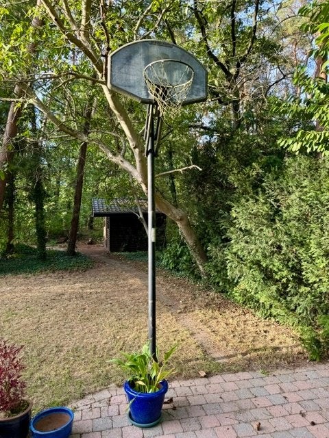 basketbal ring op metalen paal, Ophalen, Gebruikt, Ring, Bord of Paal