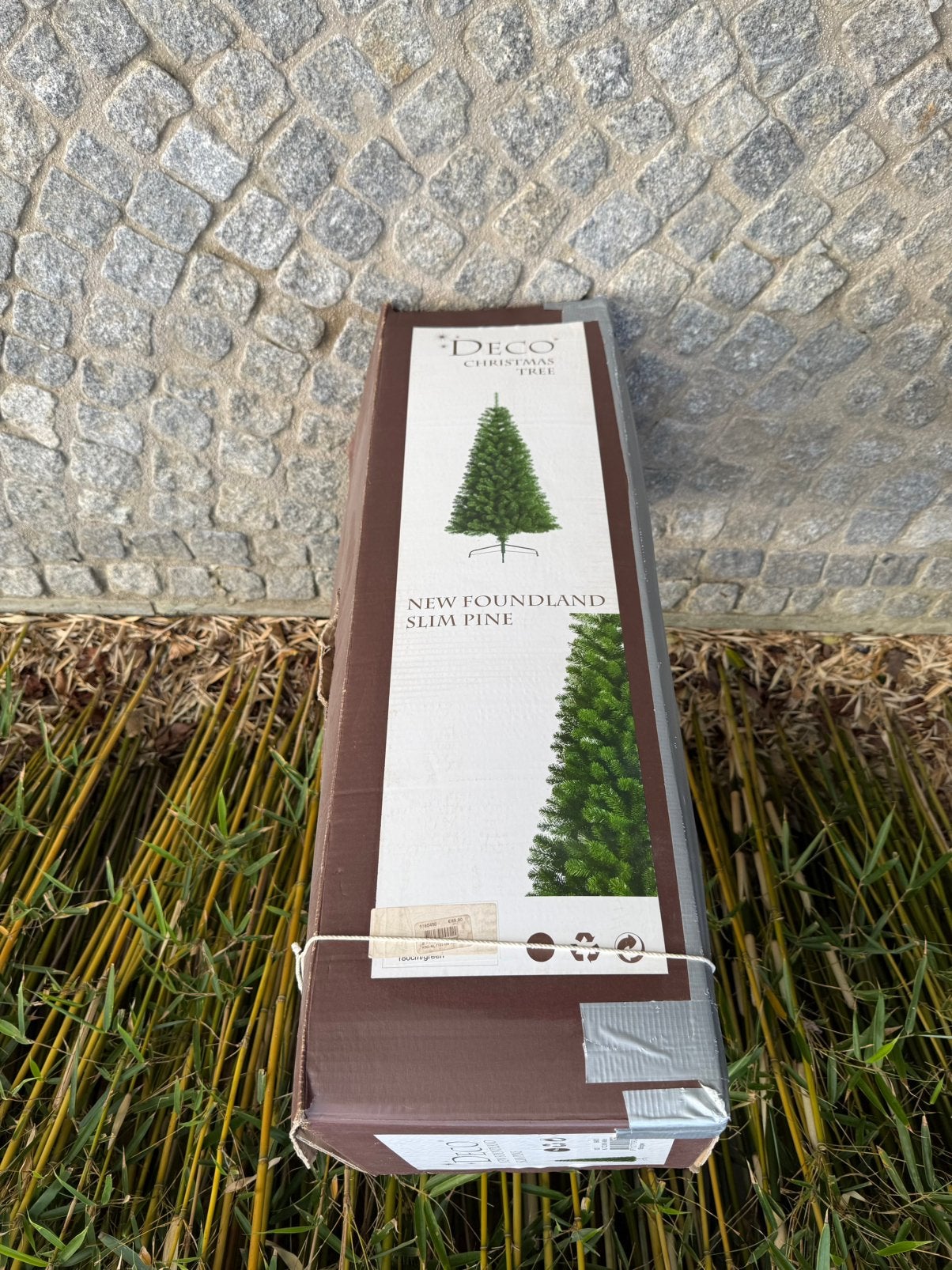 Kerstboom 180 cm h met kerstgerief, Ophalen, Zo goed als nieuw