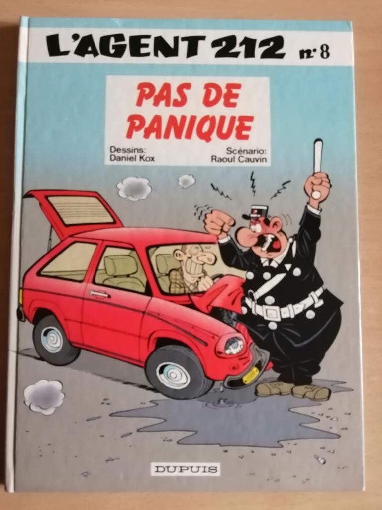 BD L'agent 212 8. Pas de panique de CAUVIN E.O.1987, Eén stripboek, Ophalen of Verzenden
