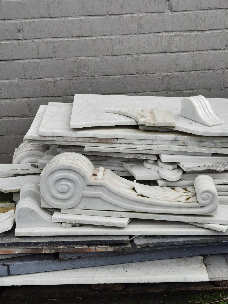 Complete witte marmeren schouw, Enlèvement ou Envoi, Utilisé, Autres types