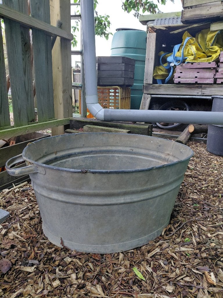 Zinken kuip 70 liter, Ophalen, Gebruikt, Overige materialen, Balkon