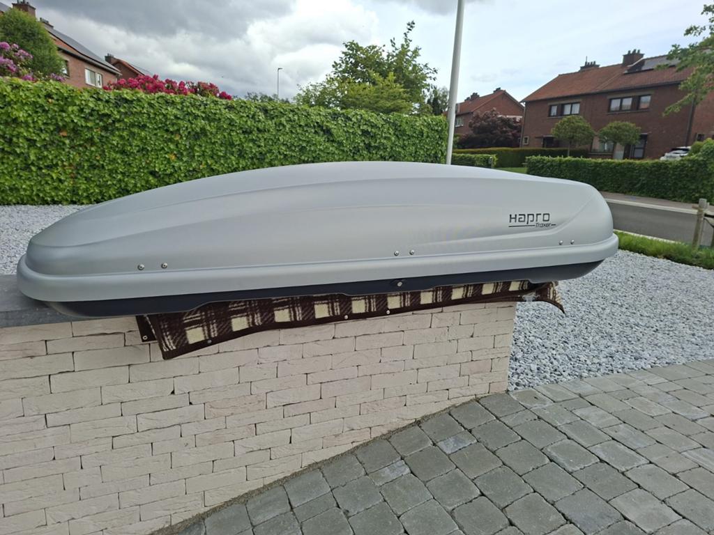 Dakkoffer Hapro Traxer 8.6 Silvergrey 530L 1x gebruikt, Auto diversen, Ophalen