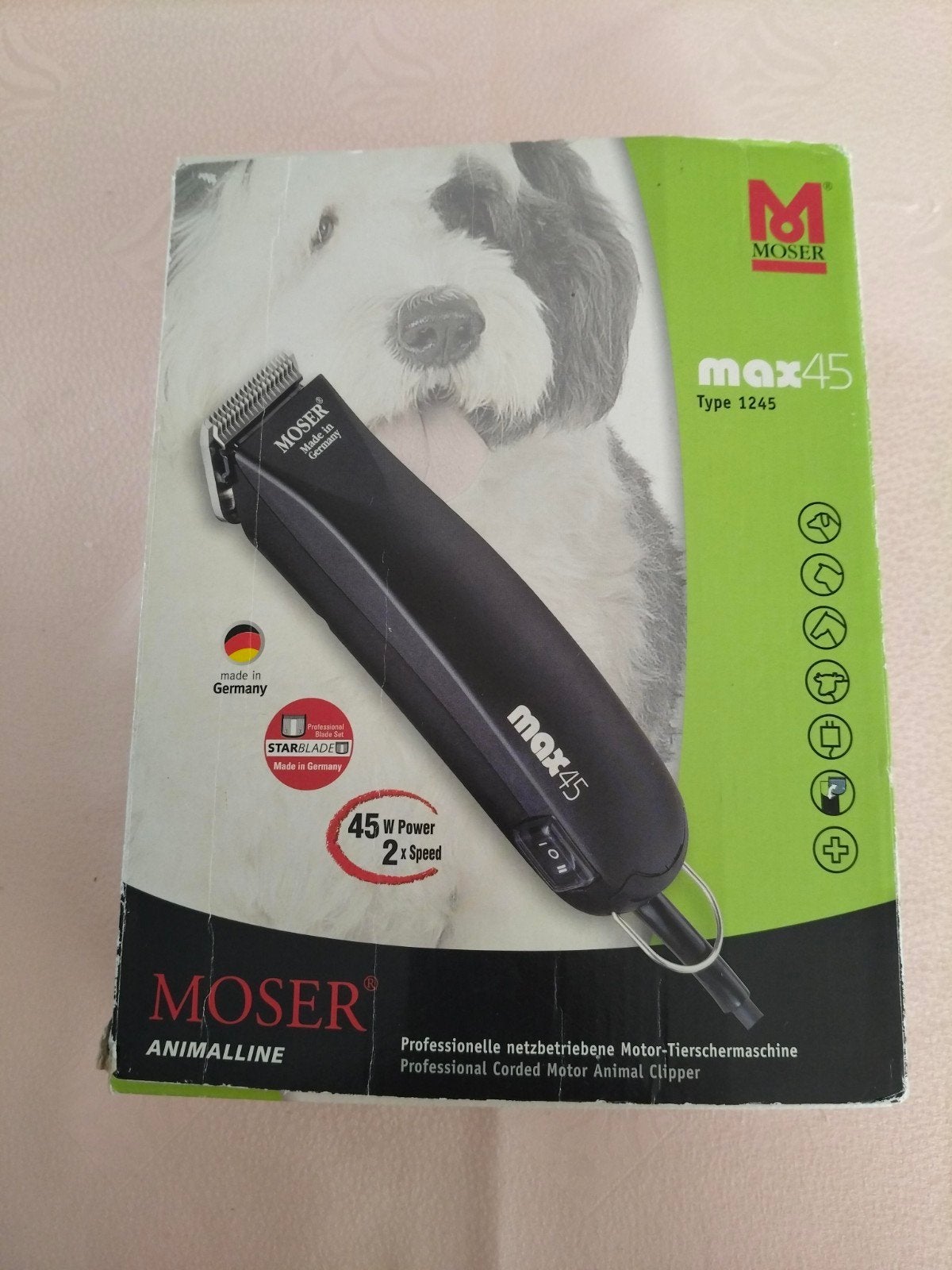 Hondentondeuse MOSER max 45, Animaux & Accessoires, Accessoires pour chiens, Moser, Enlèvement ou Envoi, Utilisé, Tondeuse