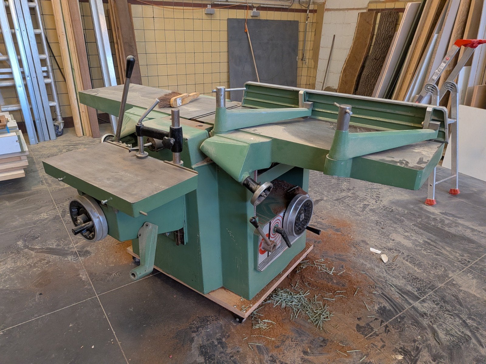 Vlak- en vandikteschaaf met langgatboor, Doe-het-zelf en Bouw, Schaafmachines, Ophalen