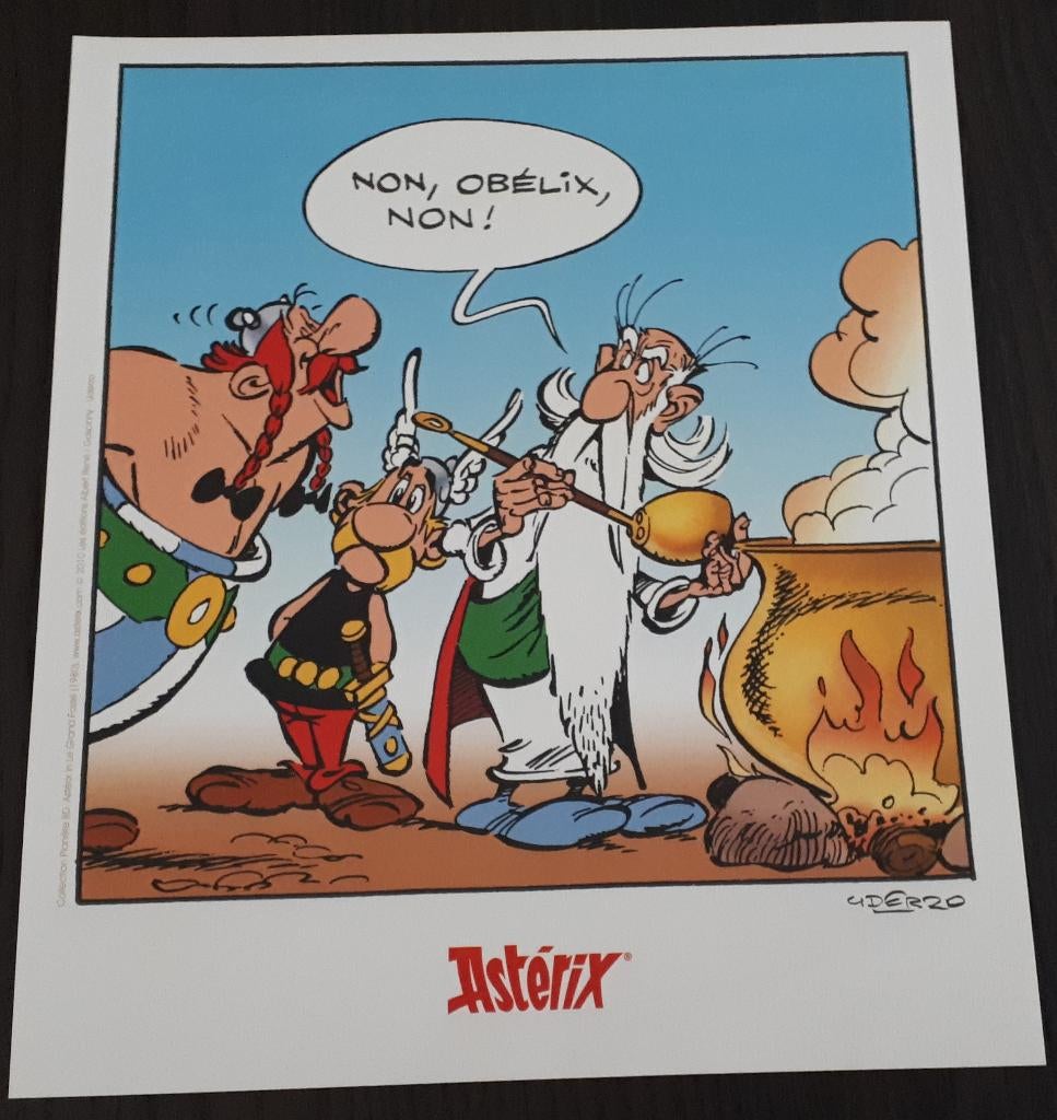 Afgezien van Astérix, Verzamelen, Stripfiguren, Nieuw, Plaatje, Poster of Sticker, Asterix en Obelix, Ophalen