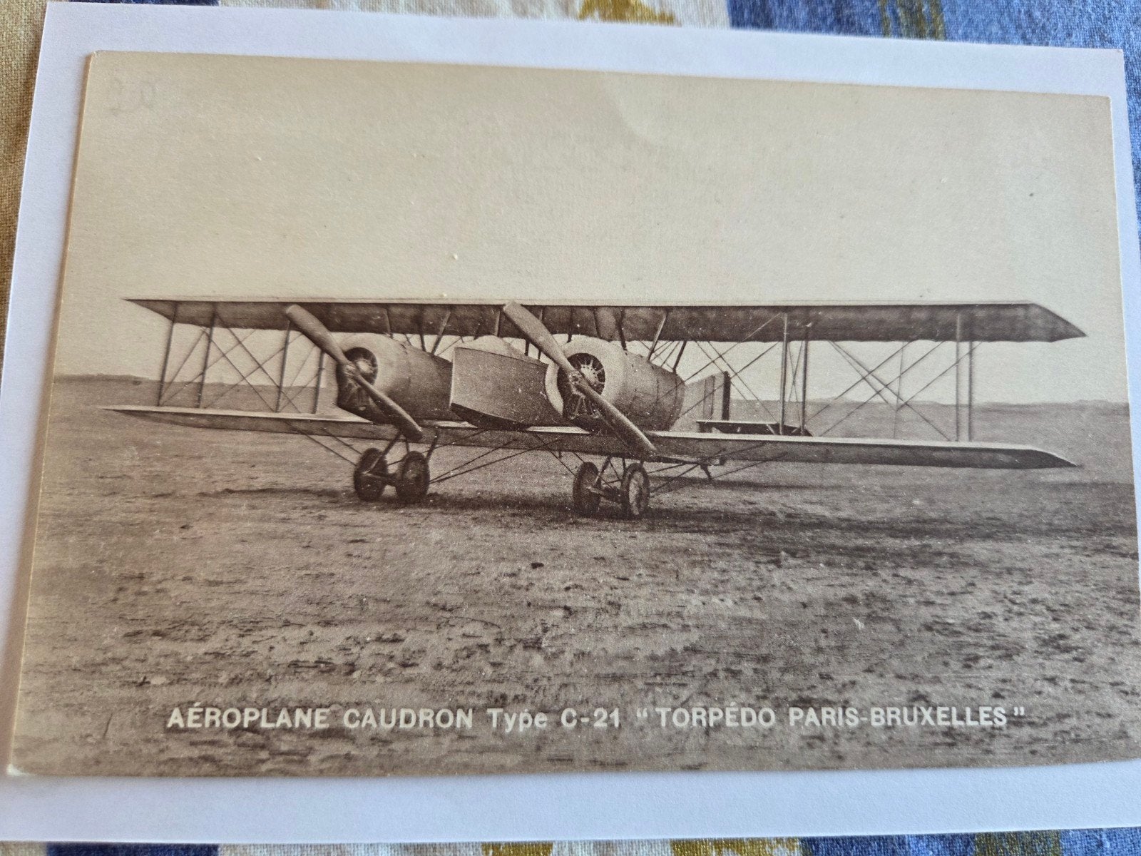 Aéroplane Caudron, Ophalen of Verzenden, Zo goed als nieuw, Kaart, Foto of Prent