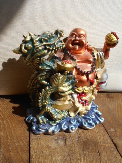 pu tei, geluksbrenger, polystone beeld, china, Enlèvement ou Envoi, Neuf, Humain