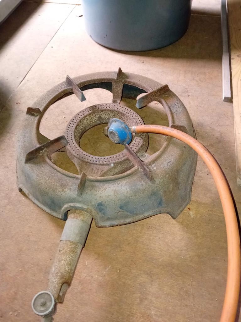 Gasbek+ketel +halve fles gas, Elektronische apparatuur, Kookplaten, Ophalen, Gas