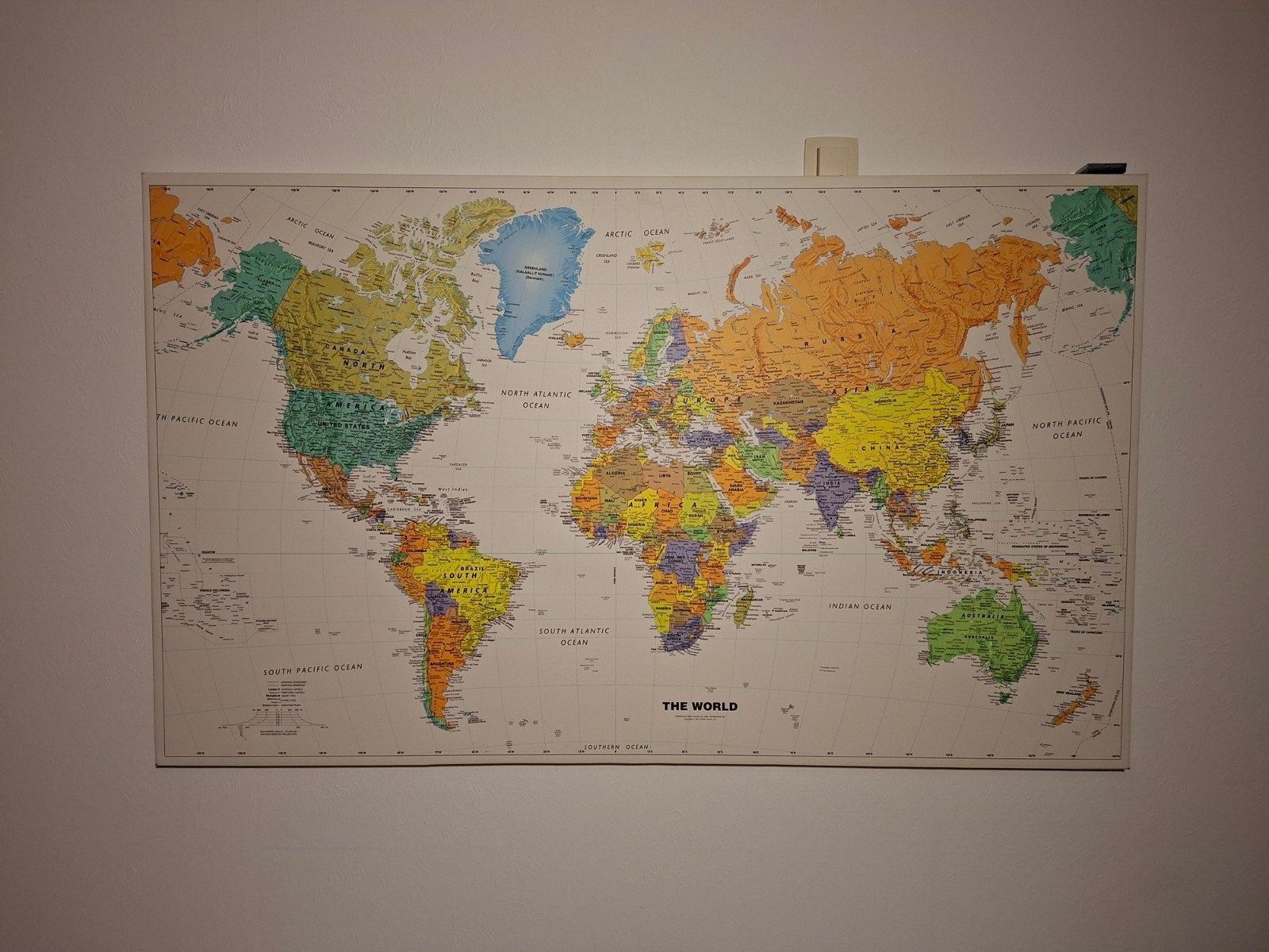 wereldkaart, Ophalen, Zo goed als nieuw