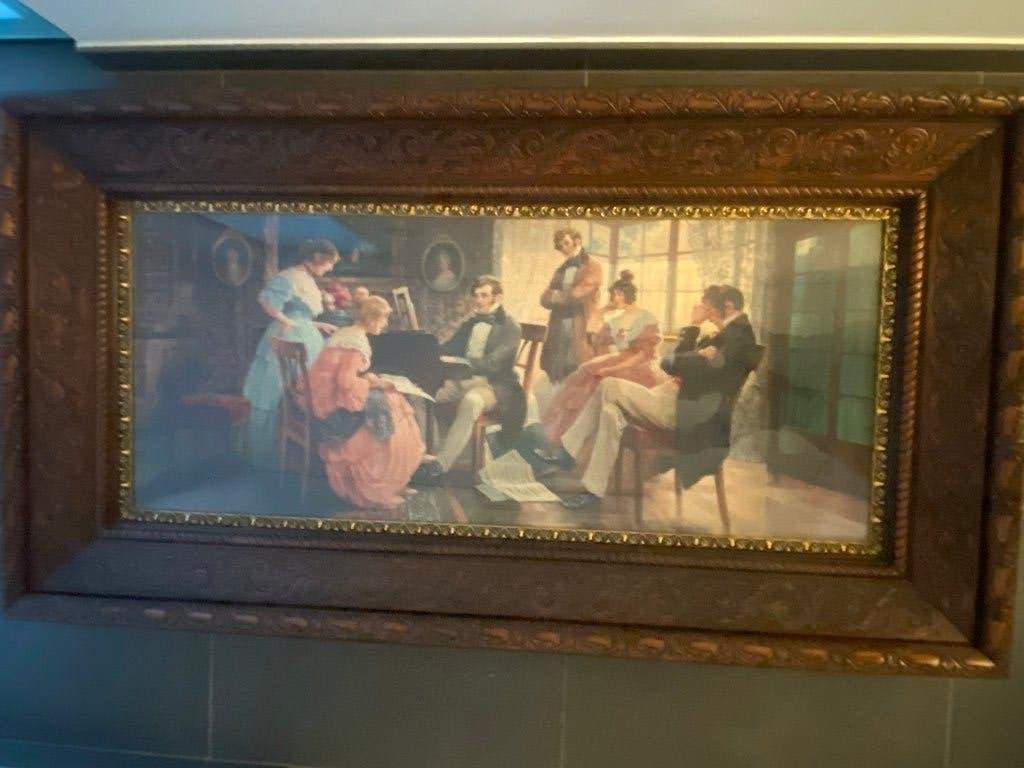 antieke kader, Antiquités & Art, Art | Peinture | Classique, Enlèvement, Sous verre