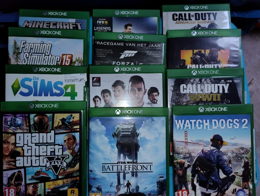XBOX ONE Lot van 12 spelletjes, Games en Spelcomputers, Games | Xbox One, Ophalen, Vanaf 18 jaar, Overige genres, Zo goed als nieuw