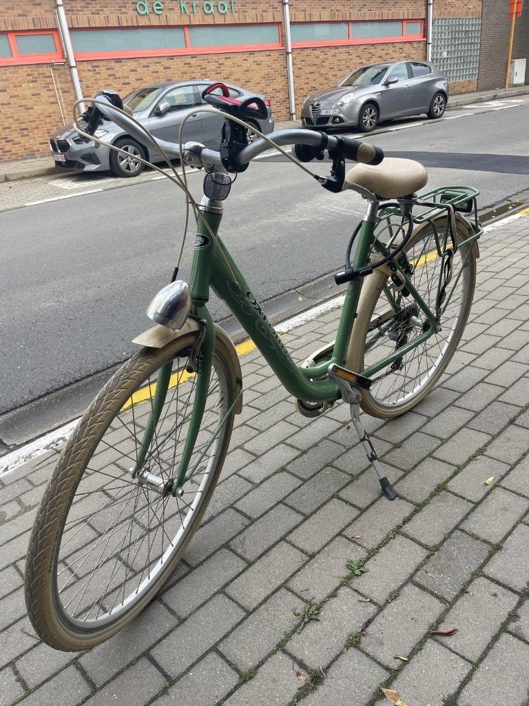 Oxford damesfiets - groen - 7 versnellingen, Fietsen en Brommers, Versnellingen, Zo goed als nieuw, Schijfrem, Ophalen