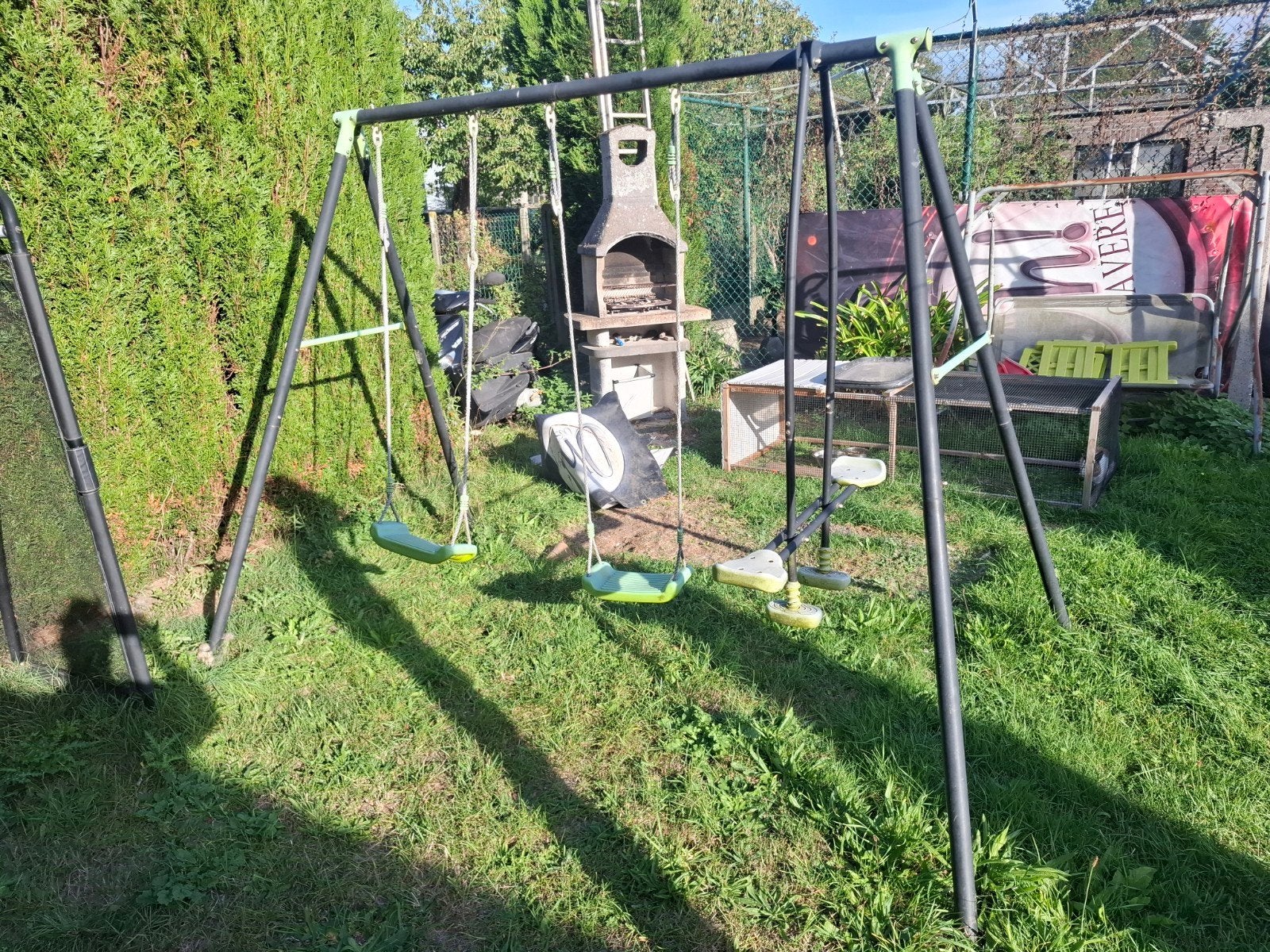 Metaal schommel met 2 zitjes en peuter schommel., Kinderen en Baby's, Ophalen