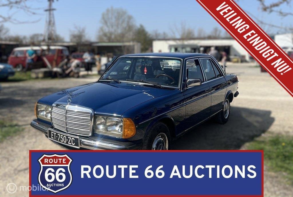 Mercedes-Benz 200 | 1984 | Route 66 Auctions, Auto's, Zwart, Mercedes-Benz, Bedrijf, Handgeschakeld