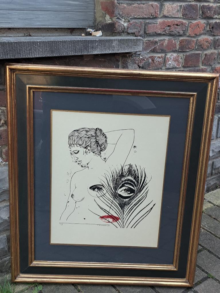 Lithographie signe Paul de cocker, Ophalen of Verzenden