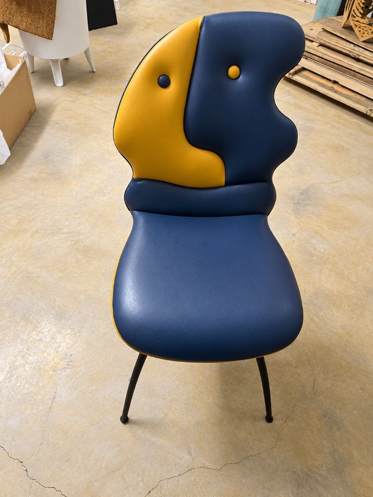 design stoel, Ophalen, Blauw, Design, Leer
