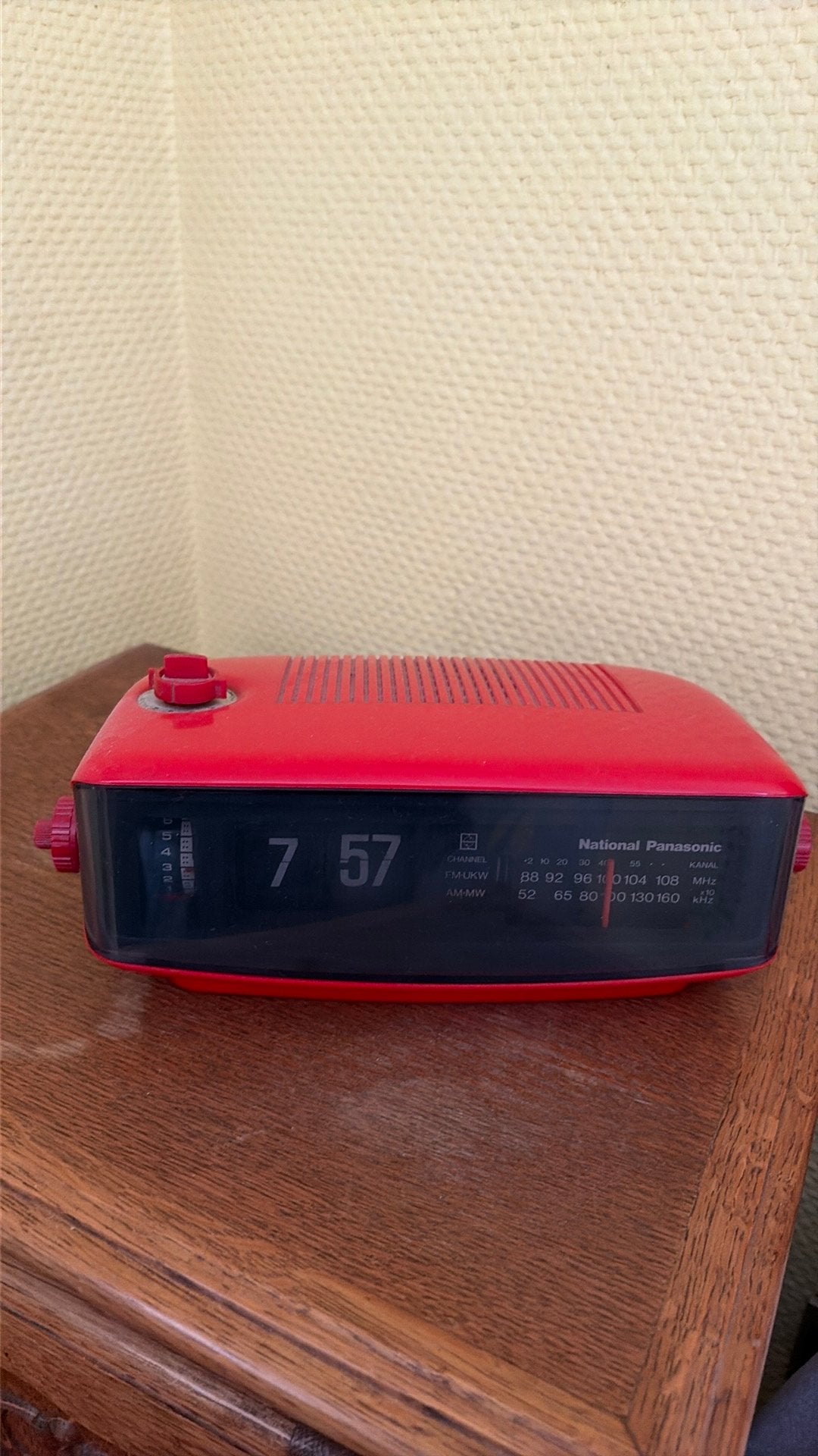 Vintage wekkerradio Panasonic, Ophalen, Gebruikt, Analoog
