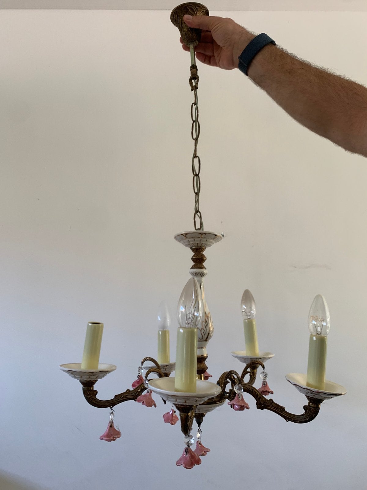 Lustre vintage, Maison & Meubles, Lampes | Lustres, Enlèvement, Utilisé