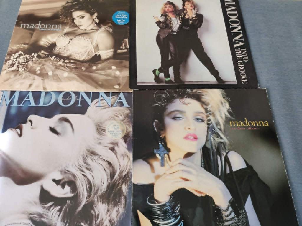 madonna (4x first album, true blue, like a virgin, into the, Cd's en Dvd's, Vinyl | Rock, LP, Ophalen of Verzenden