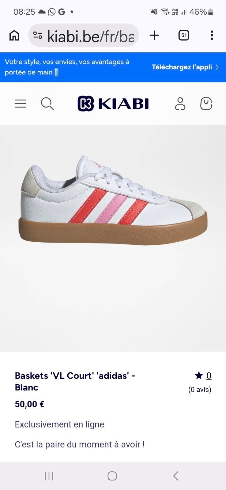 Baskets Adidas - Pointure: 39 1/3 - Valeur: €50 - Neuf, Adidas, Ophalen, Nieuw, Sneakers