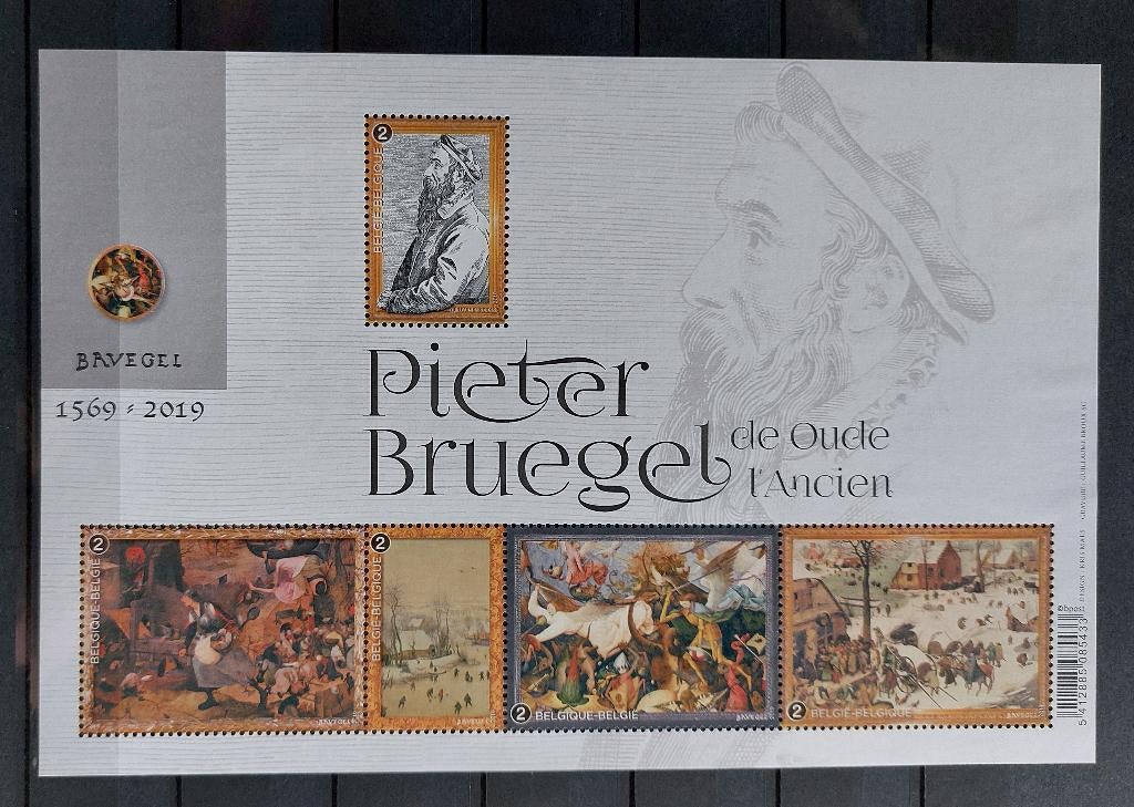 België: Pieter Bruegel de Oude - BL282, Postzegels en Munten, Postzegels | Europa | België, Orginele gom, Kunst, Ophalen of Verzenden