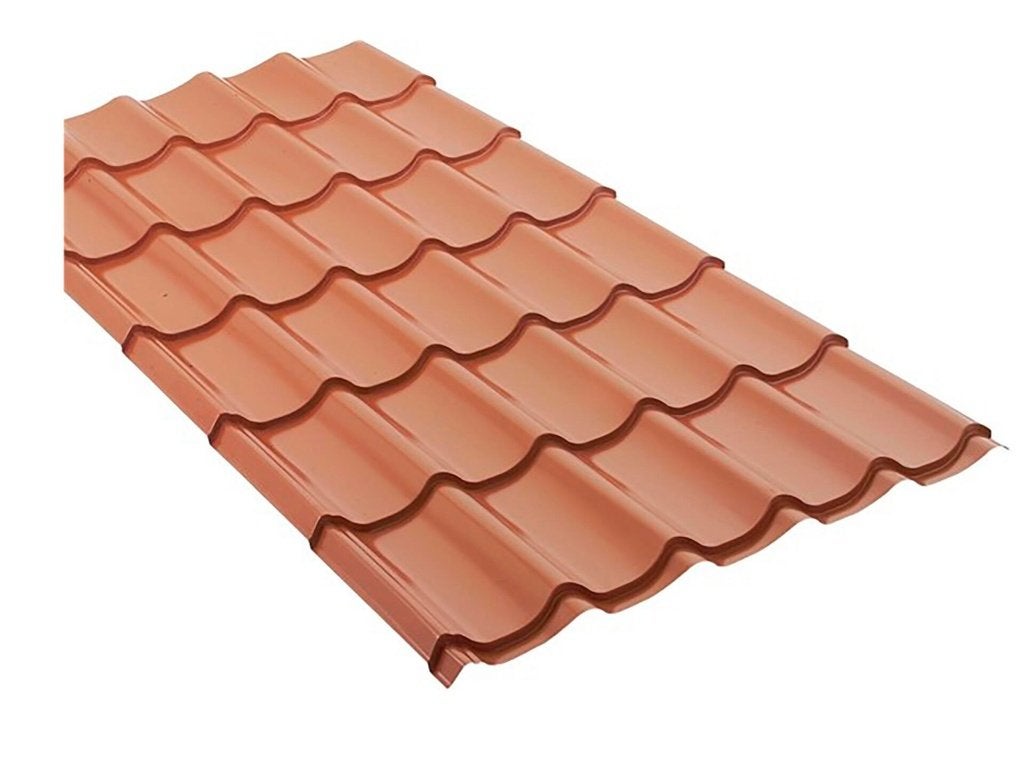 Bricotuil dakplaat 250x98 cm 0,5mm terracotta, Overige kleuren, Zo goed als nieuw, 15 m² of meer, Metaal