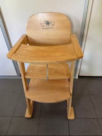 Bambino B1150 houten meegroei kinderstoel., Ophalen, Nieuw, Meegroeistoel, Gordel(s)
