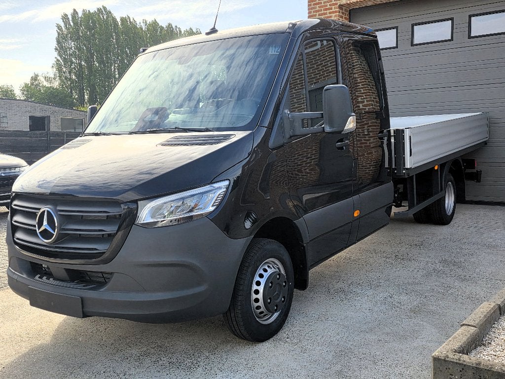 Mercedes Sprinter 519 Laadbak Dub Cab 6ZITS - NIEUW 0KM 2026, Autos, Achat, Euro 6, Entreprise, Noir