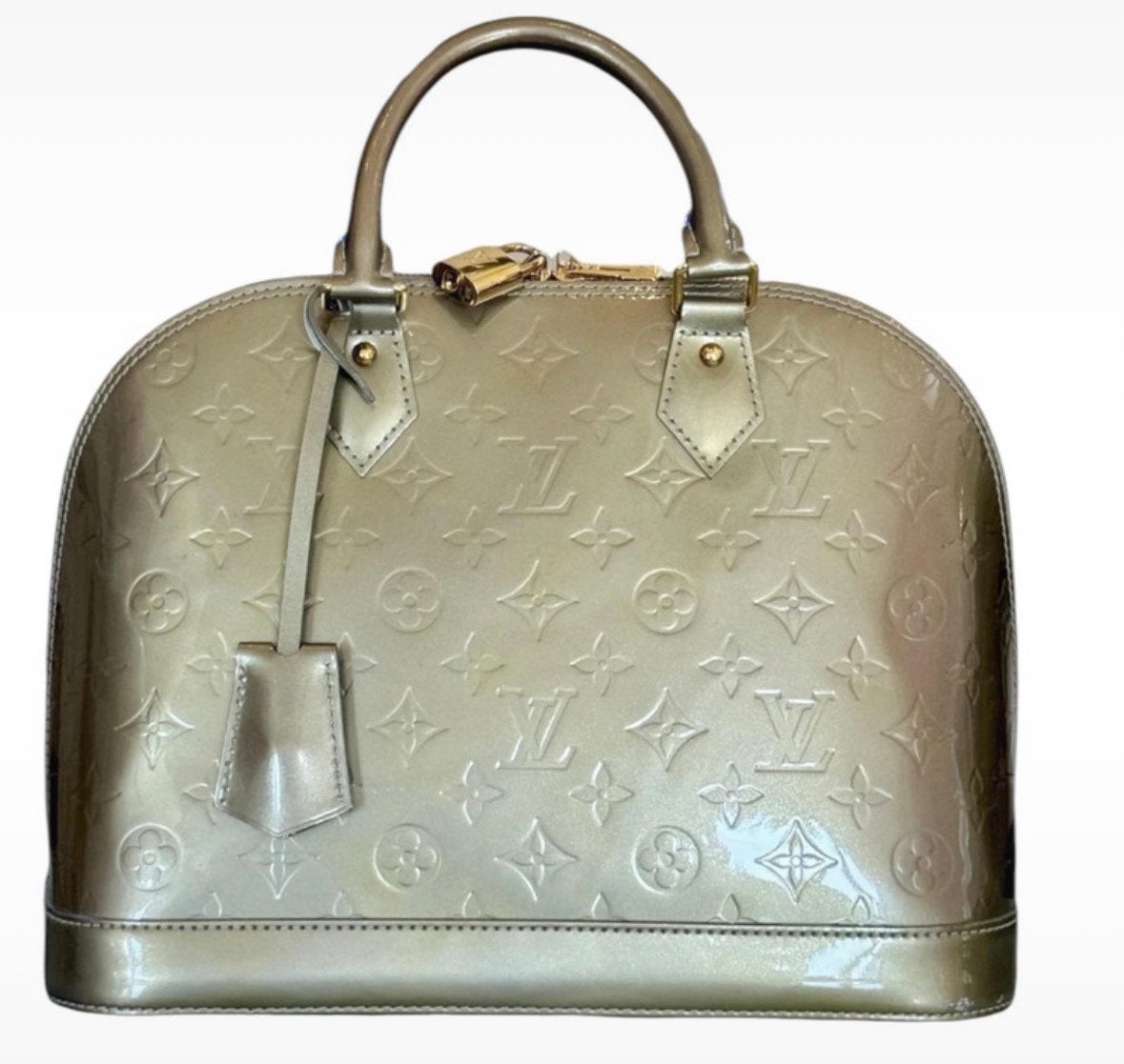 2010 Louis Vuitton Alma GM Color: bleu green, Ophalen of Verzenden, Gebruikt, Blauw, Handtas
