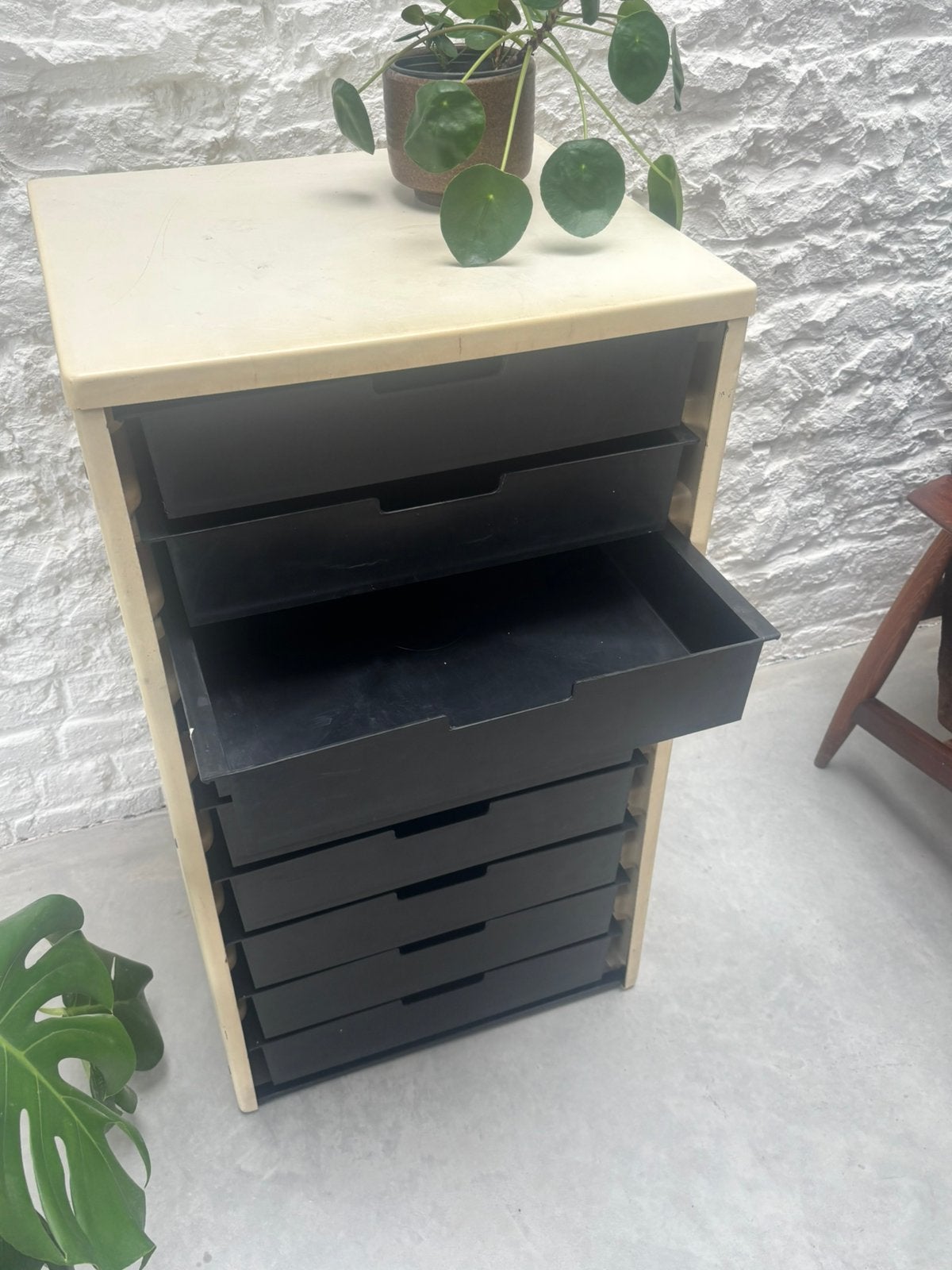Commode de bureau vintage 70’s, Maison & Meubles, Enlèvement, Utilisé, Synthétique, Vintage 70's