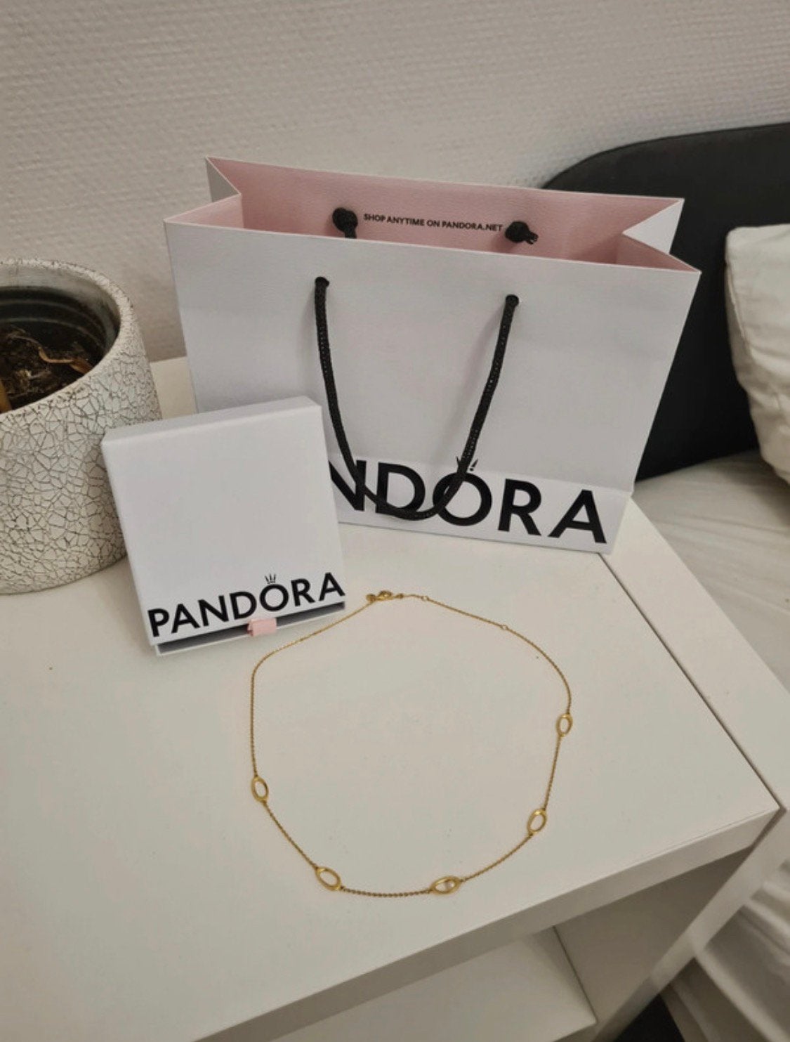 Pandora halsketting, Nieuw, Ophalen of Verzenden, Goud, Goud
