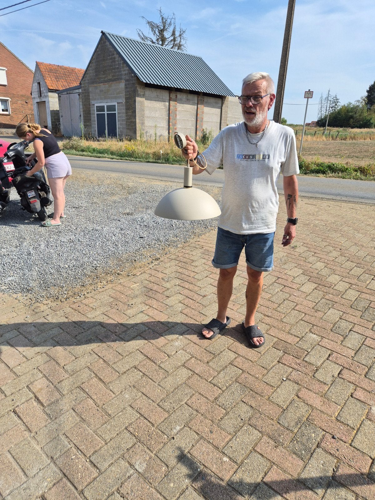 retro/vintage metalen koepelhanglamp, Contacten en Berichten, Sport en Hobby oproepen