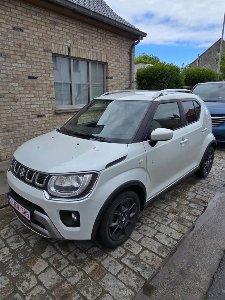 Suzuki ignis 44 2020 68000 km 1.2 benzine hybride euro6b, Auto's, Suzuki, Emergency brake assist, Stof, Ignis, Wit