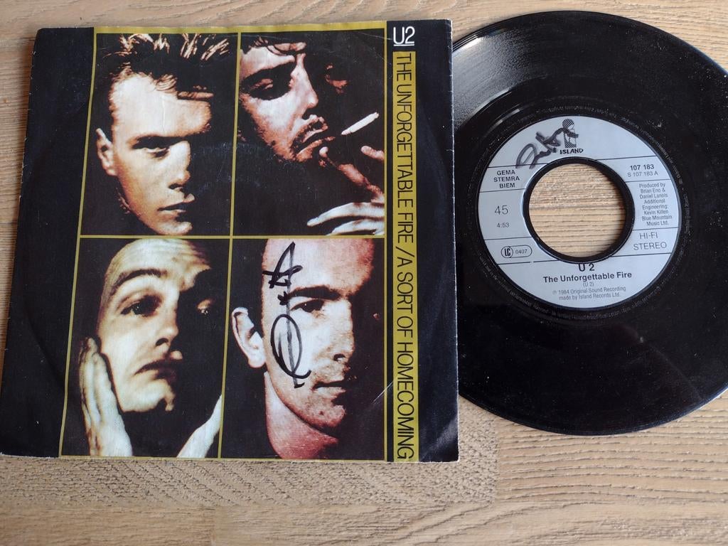 7" single U2: THE UNFORGETTABLE FIRE (1984), Gebruikt, 7 inch, Ophalen of Verzenden, Rock en Metal
