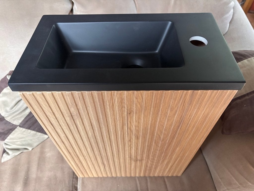 Meuble Lave Mains Aquavive/Vasque, Softclose, Chêne Naturel, Enlèvement, Neuf, Pierre, Robinet