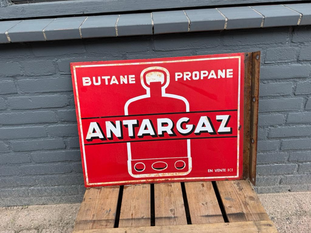 Antargaz emaille reclamebord, Ophalen of Verzenden