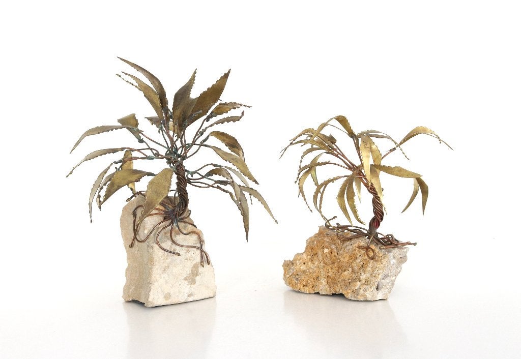 Palmboom rots koper Daniel D'Haeseleer - Vintage kunstwerk, Antiquités & Art, Art | Objets design, Enlèvement ou Envoi