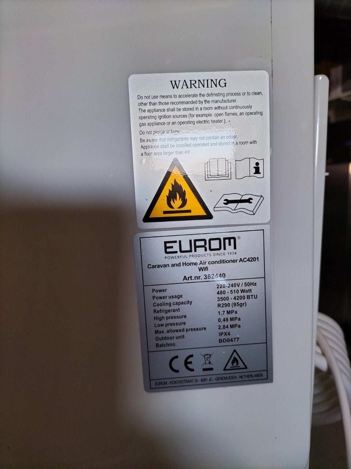 airco eurom, Enlèvement, Neuf
