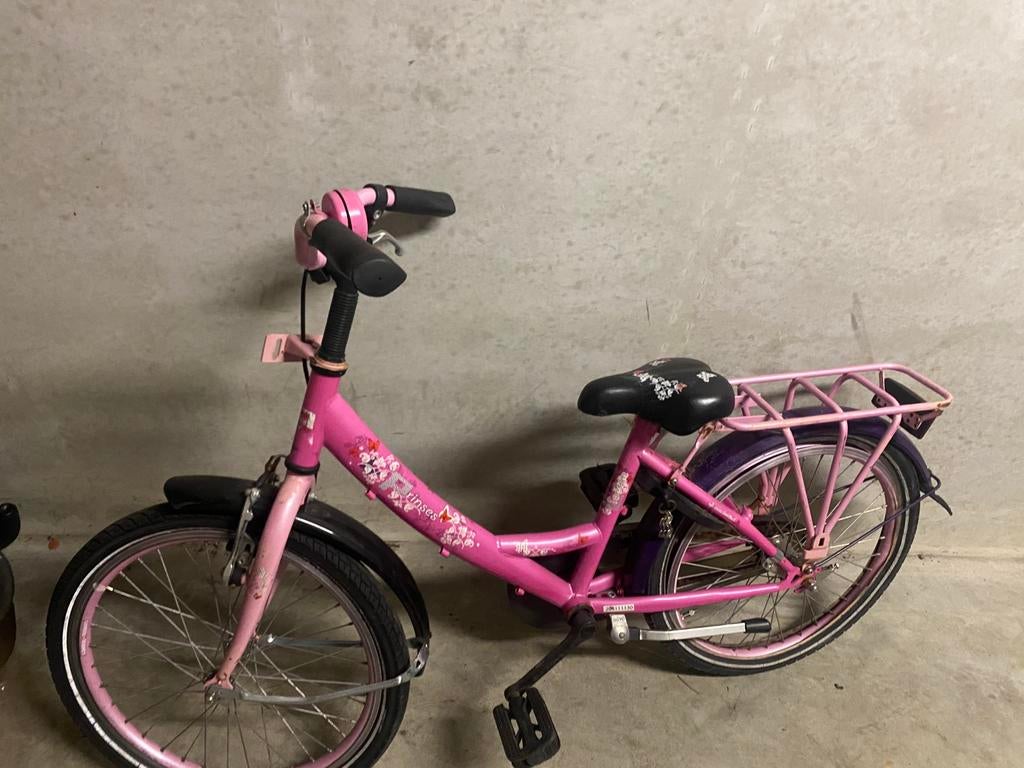 fiets met prinsessen bel, Ophalen, Gebruikt, Handrem, Schijfrem